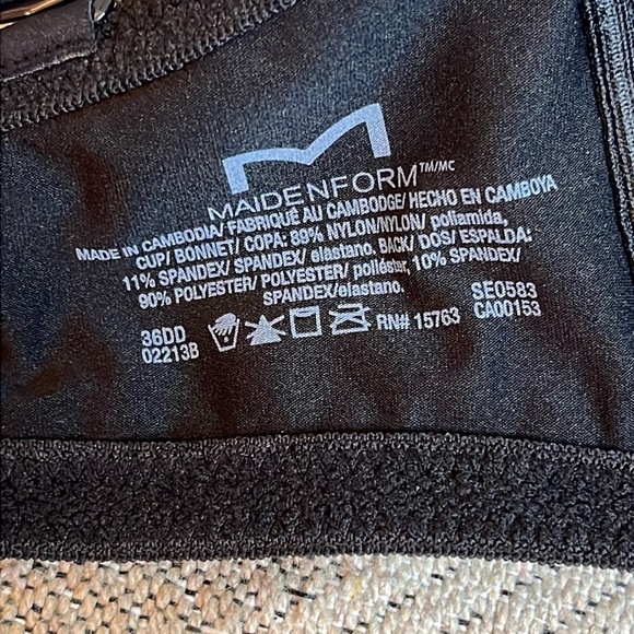 Maidenform black wireless lace trim soft cup bra - Picture 3 of 16